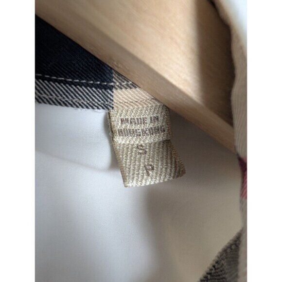 Burberry Brit Long Sleeve Button Up Shirt Nova Check men Sz S Old Money 139 - Picture 6 of 12